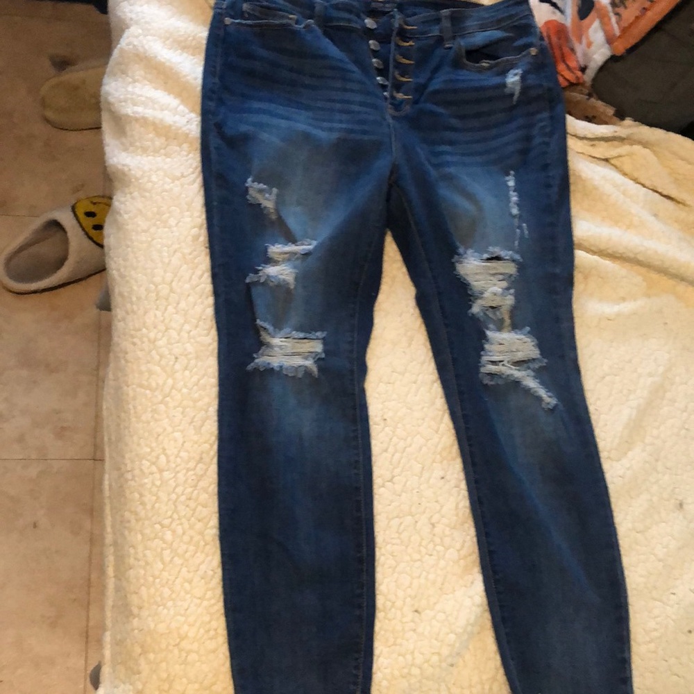Judy blue Stylish Blue Distressed Women's Jeans